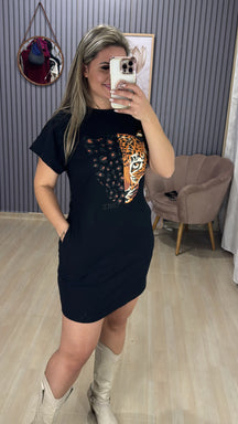 Vestido Camisetão Dress Onça