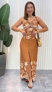Conjunto Cropped + Saia