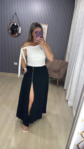 Saia longa zíper Bia